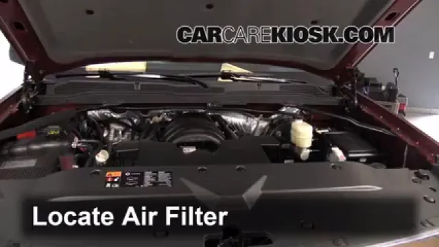 2014 Chevrolet Silverado 1500 LT 5.3L V8 FlexFuel Crew Cab Pickup Filtre à air (moteur) Changement